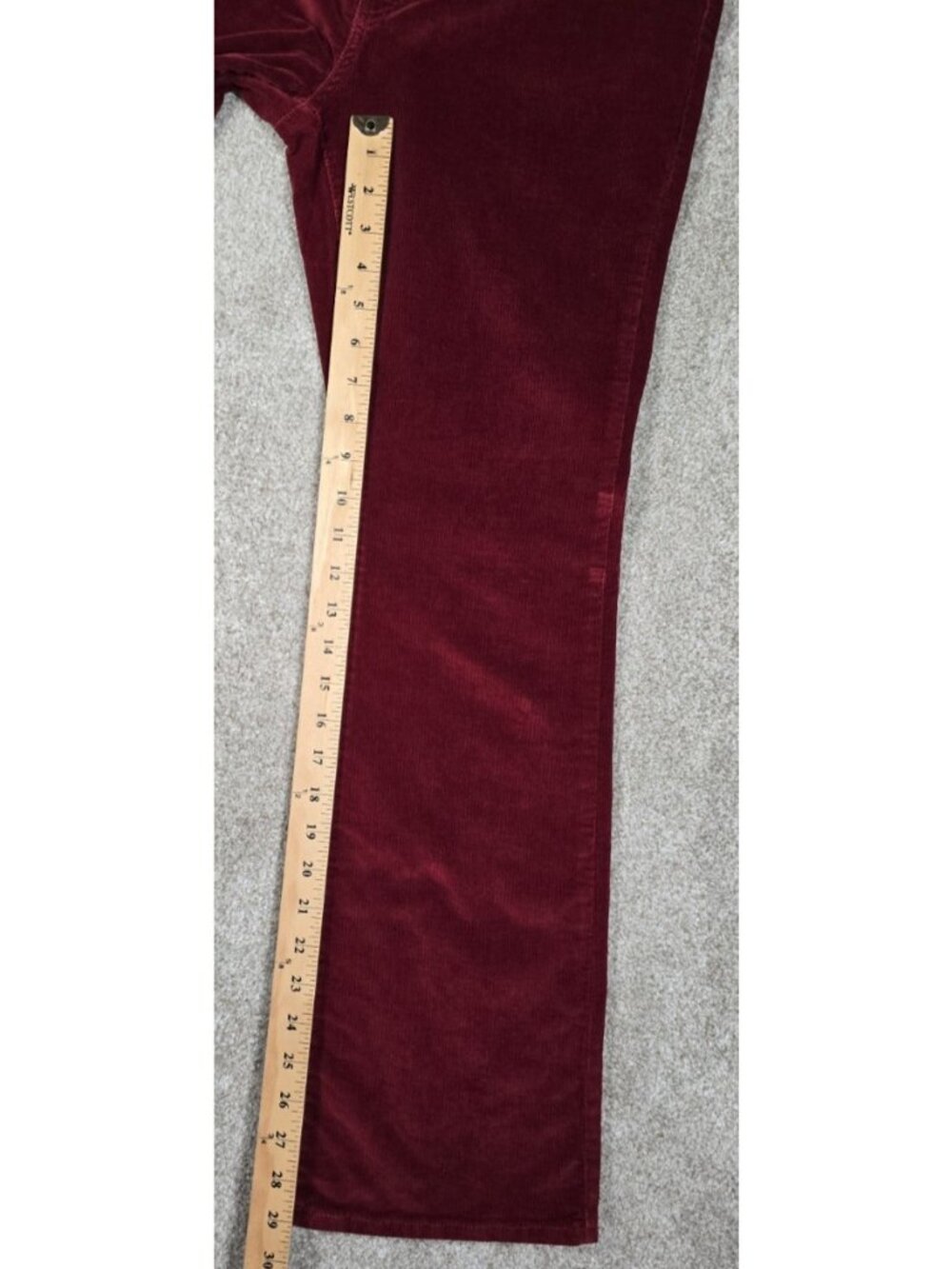 Levi's 725 Red Corduroy Stretch High Rise Bootcut Jeans Western Boho Women's 28 - Picture 8 of 16
